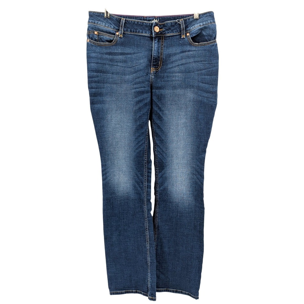 Wrangler Bootcut Jeans Medium Wash Stretch Y2K Western‎ Size 13/34